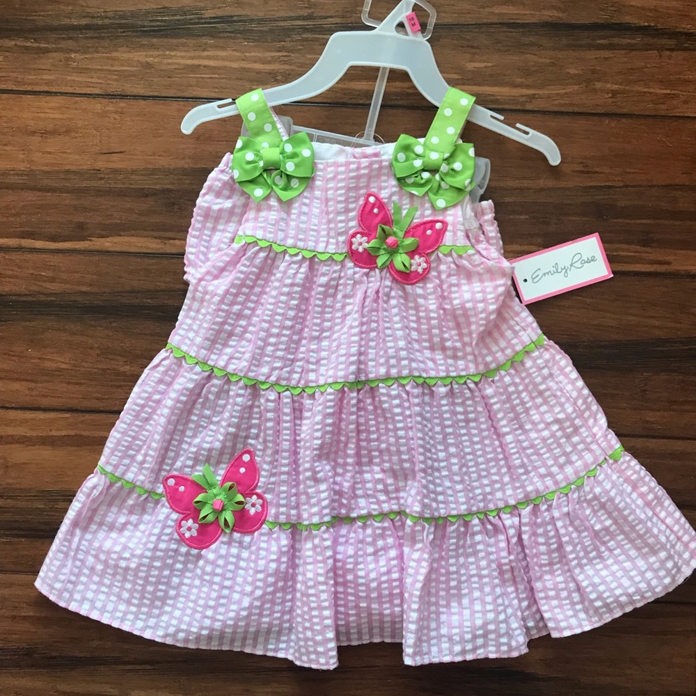 NWT Emily Rose Pink gingham dress